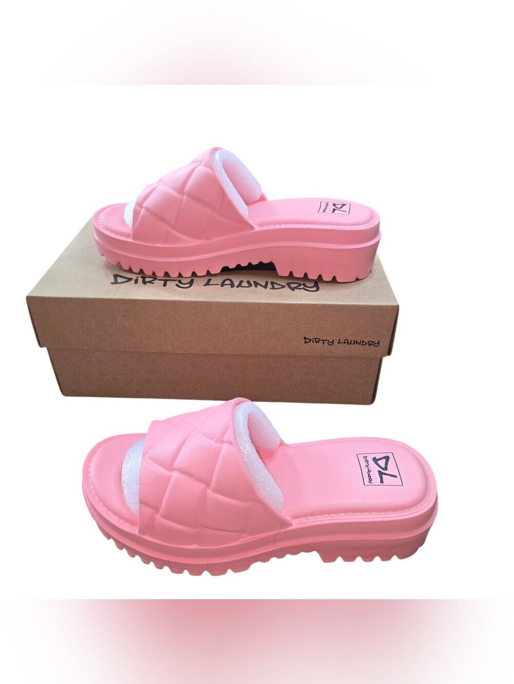 Dirty Laundry Quilted Slide Sandals - Pink - Picture 9 of 9